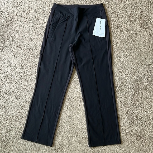 NWT Athleta Headlands Hybrid Pants Black Crop Petite Pull On - Picture 2 of 7